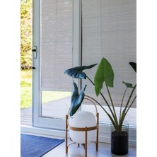 Bahçem Bambu Stor Perde Beyaz/bej 120 x 180 cm
