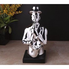 Roy Kıng Dekoratif Parlak Gümüş Obje 12*12*27