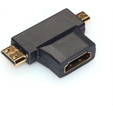 Rob Ada  HDMI Dişi To Mikro HDMI Erkek ve Mini HDMI Erkek Çevirici