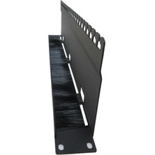 Kastap 1U 19" Patchcord Taşıyıcılı Fırçalı Metal Kapama paneli