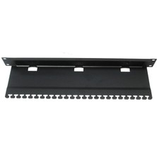 Kastap 1U 19" Patchcord Taşıyıcılı Fırçalı Metal Kapama paneli