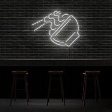 Çay Coffe Içecek Neon LED Duvar Yazısı Dekoratif Duvar Aydinlatmasi Gece Lambası