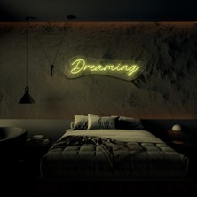 Dreaming Neon LED Duvar Yazısı Dekoratif Duvar Aydinlatmasi Gece Lambası