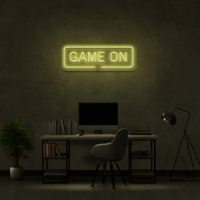 Game On Neon LED Duvar Yazısı Dekoratif Duvar Aydinlatmasi Gece Lambası