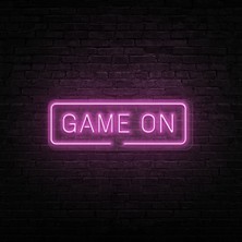 Game On Neon LED Duvar Yazısı Dekoratif Duvar Aydinlatmasi Gece Lambası