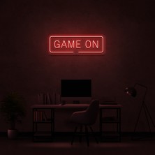 Game On Neon LED Duvar Yazısı Dekoratif Duvar Aydinlatmasi Gece Lambası