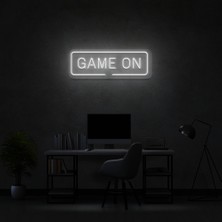 Game On Neon LED Duvar Yazısı Dekoratif Duvar Aydinlatmasi Gece Lambası