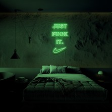 Just F It Neon LED Duvar Yazısı Dekoratif Duvar Aydinlatmasi Gece Lambası