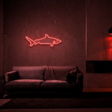 Honey Concept Köpek Balığı Neon LED Duvar Yazısı Dekoratif Duvar Aydinlatmasi Gece Lambası