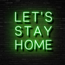 Honey Concept Lets Stay Home Neon LED Duvar Yazısı Dekoratif Duvar Aydinlatmasi Gece Lambası