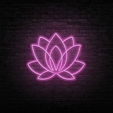 Honey Concept Lotus Çiçeği Çiçek Neon LED Duvar Yazısı Dekoratif Duvar Aydinlatmasi Gece Lambası