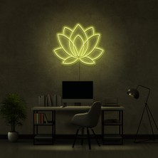 Honey Concept Lotus Çiçeği Çiçek Neon LED Duvar Yazısı Dekoratif Duvar Aydinlatmasi Gece Lambası