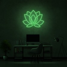 Honey Concept Lotus Çiçeği Çiçek Neon LED Duvar Yazısı Dekoratif Duvar Aydinlatmasi Gece Lambası