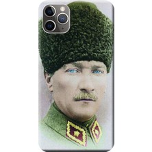 Hesaplı Dünya Apple iPhone 11 Pro Kılıf Mustafa Kemal Atatürk Baskılı Esnek TPU Silikon