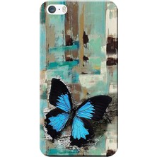 Hesaplı Dünya Apple iPhone 5/5S Kılıf Pastel Kelebek Baskılı Esnek TPU Silikon