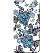 Hesaplı Dünya Apple iPhone 5/5S Kılıf Vektörel Çiçek Baskılı Esnek TPU Silikon