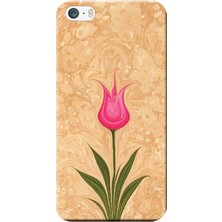 Hesaplı Dünya Apple iPhone 5/5S Kılıf Lale Ebrusu Baskılı Esnek TPU Silikon