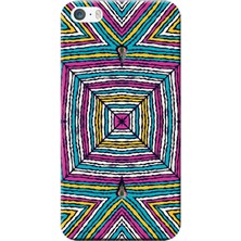 Hesaplı Dünya Apple iPhone 5/5S Kılıf Dekoratif Geometrik Vektörel Baskılı Esnek TPU Silikon