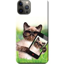 Hesaplı Dünya Apple iPhone 12 Pro Max Kılıf Cool Cat Telefon Baskılı Esnek TPU Silikon