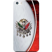 Hesaplı Dünya Apple iPhone 5/5S Kılıf Osmanlı Tuğra Tasarım Baskılı Esnek TPU Silikon