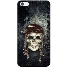 Hesaplı Dünya Apple iPhone 5/5S Kılıf Korsan Kuru Kafa Baskılı Esnek TPU Silikon
