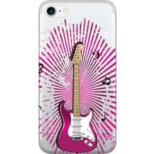 Hesaplı Dünya Apple iPhone 6 Plus Kılıf Mor Gitar Baskılı Esnek TPU Silikon