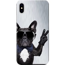 Hesaplı Dünya Apple iPhone XS Max Kılıf Kokteyl Parti Köpek Baskılı Esnek TPU Silikon