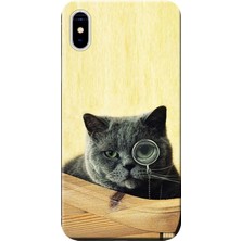 Hesaplı Dünya Apple iPhone XS Max Kılıf Kedi Resim Baskılı Esnek TPU Silikon