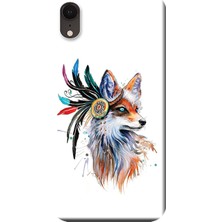 Hesaplı Dünya Apple iPhone XR Kılıf Süslü Tilki Ruhu Baskılı Esnek TPU Silikon