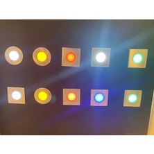 Bestar 220V 0.5 Watt Kare Kırmızı Mini LED Spot