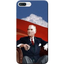 Hesaplı Dünya Apple iPhone 7 Plus Kılıf Atatürk Baskılı Esnek TPU Silikon