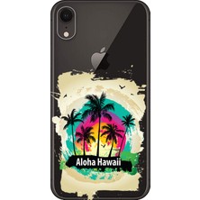 Hesaplı Dünya Apple iPhone XR Kılıf Aloha Hawaii Baskılı Esnek TPU Silikon
