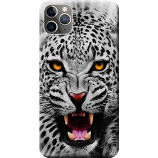 Hesaplı Dünya Apple iPhone 11 Pro Kılıf Kızgın Leopar Baskılı Esnek TPU Silikon