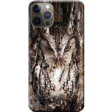 Hesaplı Dünya Apple iPhone 12 Pro Max Kılıf Baykuş Baskılı Esnek TPU Silikon