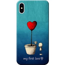 Hesaplı Dünya Apple iPhone X Kılıf My First Love Baskılı Esnek TPU Silikon