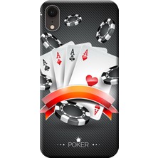 Hesaplı Dünya Apple iPhone XR Kılıf Poker 4 As Baskılı Esnek TPU Silikon