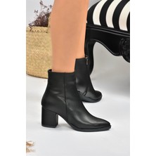 Fox Shoes Siyah Kalın Topuklu Kadın Bot L251089309