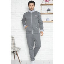 Birşen Tekstil Erkek Kışlık Pijama Takımı Füme Renk Üç İplik Kumaş Özellikleriyle Rahat