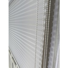 Serin Home Collection Açık Gri Yeni Sezon Çiftli Mekanizma Stor Tül ve Güneşlik