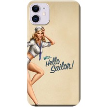 Hesaplı Dünya Apple iPhone 11 Kılıf Hello Sailor WW2 Retro Baskılı Esnek TPU Silikon