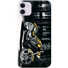 Hesaplı Dünya Apple iPhone 11 Kılıf Motorsiklet Baskılı Esnek TPU Silikon