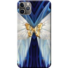 Hesaplı Dünya Apple iPhone 11 Pro Kılıf Kelebek Resim Baskılı Esnek TPU Silikon