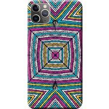 Hesaplı Dünya Apple iPhone 11 Pro Max Kılıf Dekoratif Geometrik Vektörel Baskılı Esnek TPU Silikon