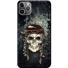 Hesaplı Dünya Apple iPhone 11 Pro Kılıf Korsan Kuru Kafa Baskılı Esnek TPU Silikon