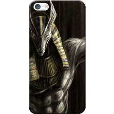 Hesaplı Dünya Apple iPhone 5/5S Kılıf Anubis Baskılı Esnek TPU Silikon