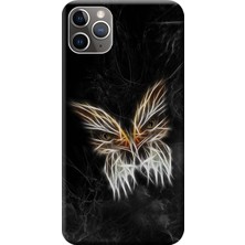 Hesaplı Dünya Apple iPhone 11 Pro Max Kılıf Baykuş Vektör Baskılı Esnek TPU Silikon