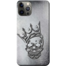 Hesaplı Dünya Apple iPhone 12 Pro Kılıf King Skull Baskılı Esnek TPU Silikon