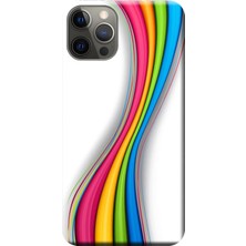 Hesaplı Dünya Apple iPhone 12 Pro Max Kılıf Renk Dalgası Baskılı Esnek TPU Silikon