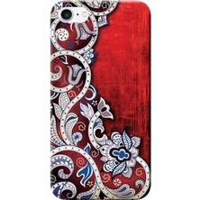 Hesaplı Dünya Apple iPhone 8 Kılıf Vektörel Çiçek Baskılı Esnek TPU Silikon