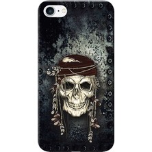 Hesaplı Dünya Apple iPhone 8 Kılıf Korsan Kuru Kafa Baskılı Esnek TPU Silikon